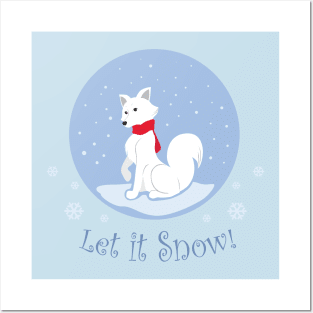 Let it Snow (Arctic Fox) Posters and Art